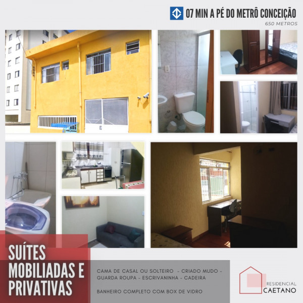 Imagem 1 da galeria do anúncio: SUÍTES -METRO CONCEIÇÃO/ SÃO JUDAS e  METRO SAÚDE