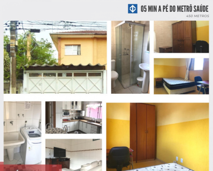 Imagem 4 da galeria do anúncio: Suítes(quarto + wc) privadas - Metrô Saúde/S.Judas/Conceição