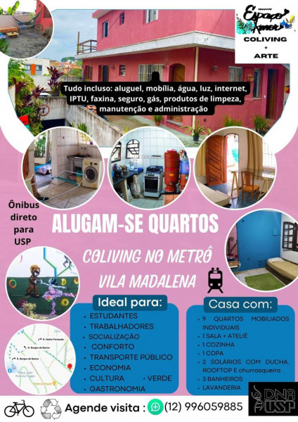 Imagem 3 da galeria do anúncio: Quarto exclusivo metrô vila Madalena