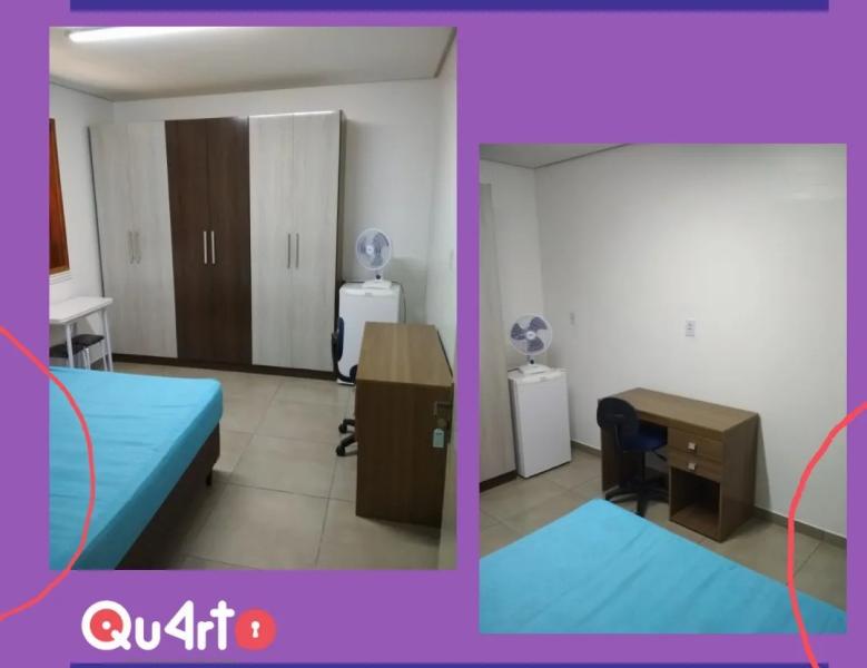 Imagem 1 da galeria do anúncio: Quarto  com cama casal próx Puc Tecnopuc Acisp Ufrgs Do Vale