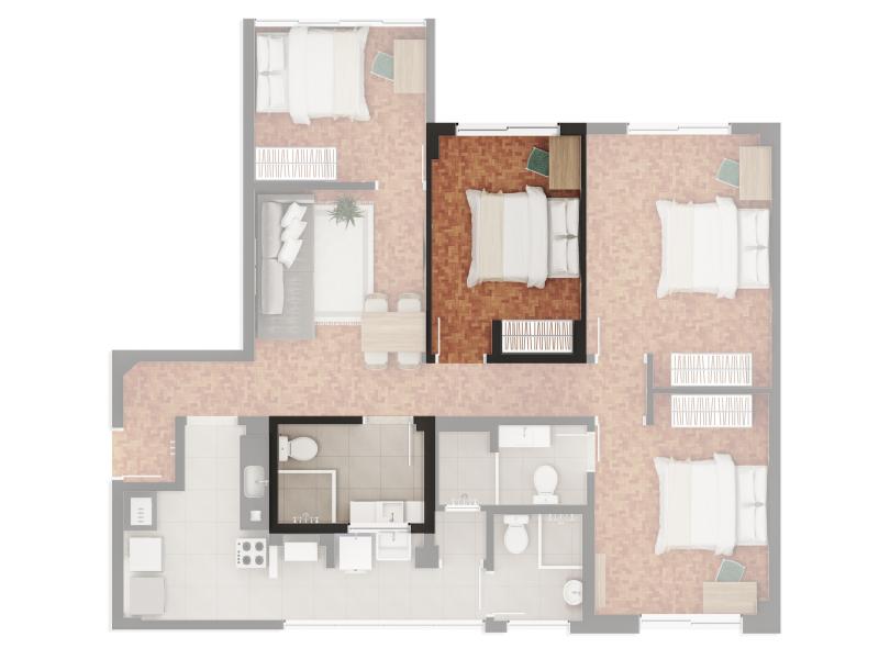 Imagem 7 da galeria do anúncio: Quarto individual | Metrô Fradique Coutinho