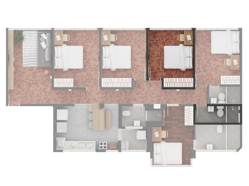 Imagem 4 da galeria do anúncio: Quarto individual | Metrô Trianon - Masp