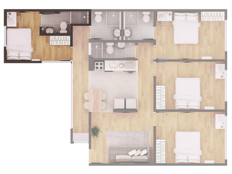 Imagem 5 da galeria do anúncio: Suite individual