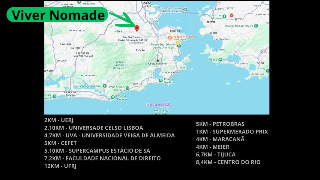 Imagem 7 da galeria do anúncio: Viver Nomade - Rocha - Perto Maracanã / Tijuca / Centro