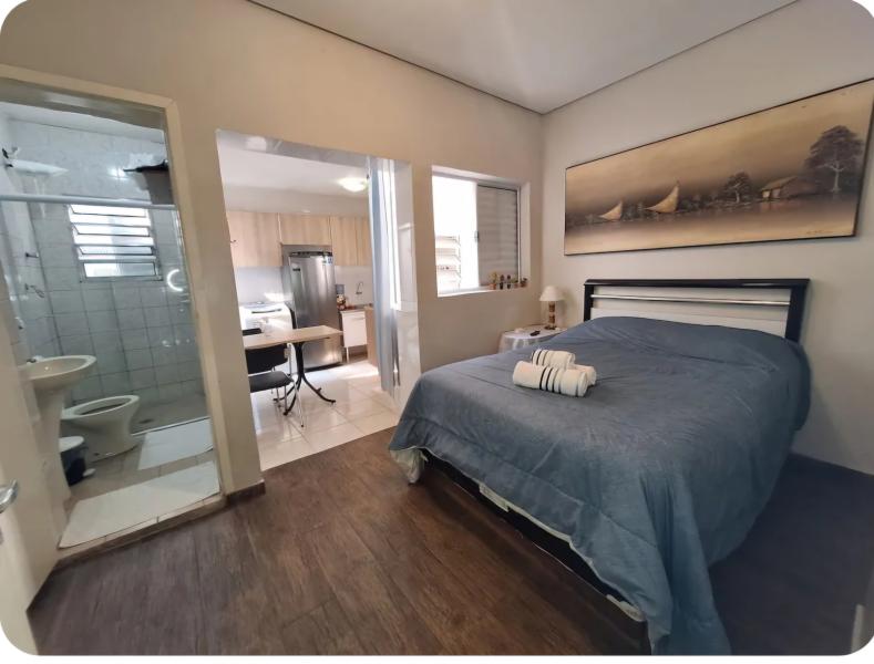 Imagem 1 da galeria do anúncio: Studio Mobiliado casal completo, com lavanderia