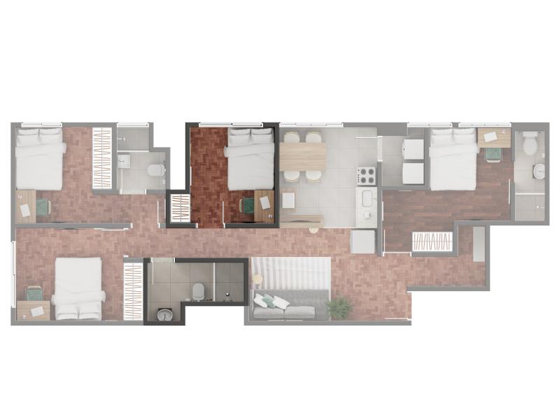 Imagem 4 da galeria do anúncio: Quarto individual | CPTM Estação Berrini